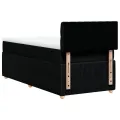 cadre de lit et matelas Noir 80x200 cm Tissu