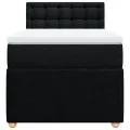 cadre de lit et matelas Noir 80x200 cm Tissu