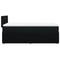 cadre de lit et matelas Noir 80x200 cm Tissu