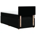 cadre de lit et matelas Noir 80x200 cm Tissu