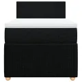 cadre de lit et matelas Noir 80x200 cm Tissu