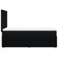 cadre de lit et matelas Noir 80x200 cm Tissu