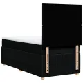 cadre de lit et matelas Noir 80x200 cm Tissu