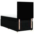 cadre de lit et matelas Noir 80x200 cm Tissu