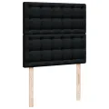 cadre de lit et matelas Noir 80x200 cm Tissu