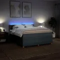 cadre de lit avec matelas Gris foncé 180x200cm Tissu