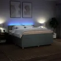 cadre de lit avec matelas Gris foncé 180x200cm Tissu