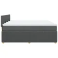 cadre de lit avec matelas Gris foncé 180x200cm Tissu