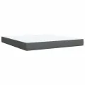 cadre de lit avec matelas Gris foncé 180x200cm Tissu