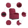 Fauteuil inclinable Rouge bordeaux Velours