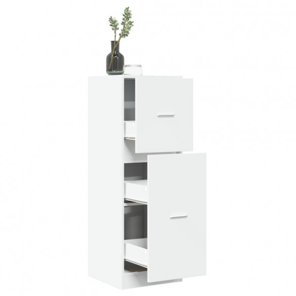 Armoire d'apothicaire blanc 40x41x118 cm bois d'ingénierie