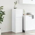 Armoire d'apothicaire blanc 40x41x118 cm bois d'ingénierie