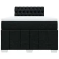 cadre de lit avec matelas Noir 120x200 cm Tissu