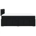 cadre de lit avec matelas Noir 120x200 cm Tissu