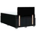 cadre de lit avec matelas Noir 120x200 cm Tissu