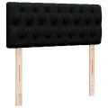 cadre de lit avec matelas Noir 120x200 cm Tissu