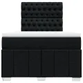 cadre de lit avec matelas Noir 120x200 cm Tissu