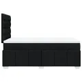 cadre de lit avec matelas Noir 120x200 cm Tissu