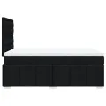 cadre de lit avec matelas Noir 120x200 cm Tissu