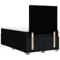 cadre de lit avec matelas Noir 120x200 cm Tissu