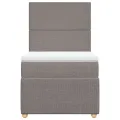 cadre de lit avec matelas Taupe 90x200 cm Tissu