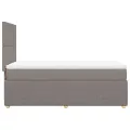 cadre de lit avec matelas Taupe 90x200 cm Tissu