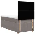 cadre de lit avec matelas Taupe 90x200 cm Tissu