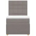 cadre de lit avec matelas Taupe 90x200 cm Tissu