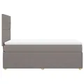 cadre de lit avec matelas Taupe 90x200 cm Tissu