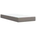 cadre de lit avec matelas Taupe 90x200 cm Tissu