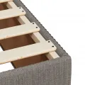 cadre de lit avec matelas Taupe 90x200 cm Tissu