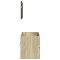 Meuble de salle de bain avec miroir chêne sonoma 80x38,5x45 cm