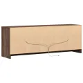 Meuble TV avec LED chêne marron 139,5x34x50cm bois d'ingénierie