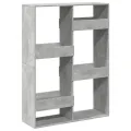 Bibliothèque gris béton 100x33x135 cm bois d'ingénierie