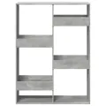 Bibliothèque gris béton 100x33x135 cm bois d'ingénierie