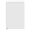 Armoires de chevet et lumières LED 2pcs blanc bois d'ingénierie