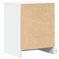 Armoires de chevet et lumières LED 2pcs blanc bois d'ingénierie