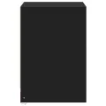Armoires de chevet et lumières LED 2 pcs noir bois d'ingénierie