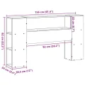 Tête de lit avec rangement 150 cm bois massif de pin