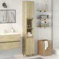 Armoire salle de bain chêne sonoma 30x30x190 cm