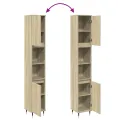 Armoire salle de bain chêne sonoma 30x30x190 cm