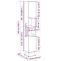 Armoire salle de bain chêne sonoma 30x30x190 cm