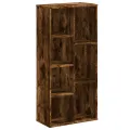 Bibliothèque chêne fumé 50x25x105 cm bois d'ingénierie