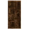 Bibliothèque chêne fumé 50x25x105 cm bois d'ingénierie