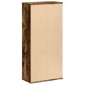 Bibliothèque chêne fumé 50x25x105 cm bois d'ingénierie