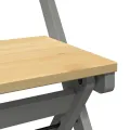 Ensemble à manger papillon 5 pcs Corona pliable gris bois pin