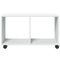 Armoire à roulettes blanc 72x33x42,5 cm bois d'ingénierie