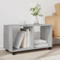 Armoire à roulettes gris béton 72x33x42,5 cm bois d’ingénierie