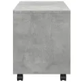 Armoire à roulettes gris béton 72x33x42,5 cm bois d’ingénierie