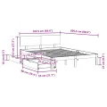 Cadre de lit avec tiroirs sans matelas 160x200 cm